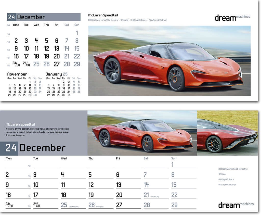Dream Machines Desk Calendar