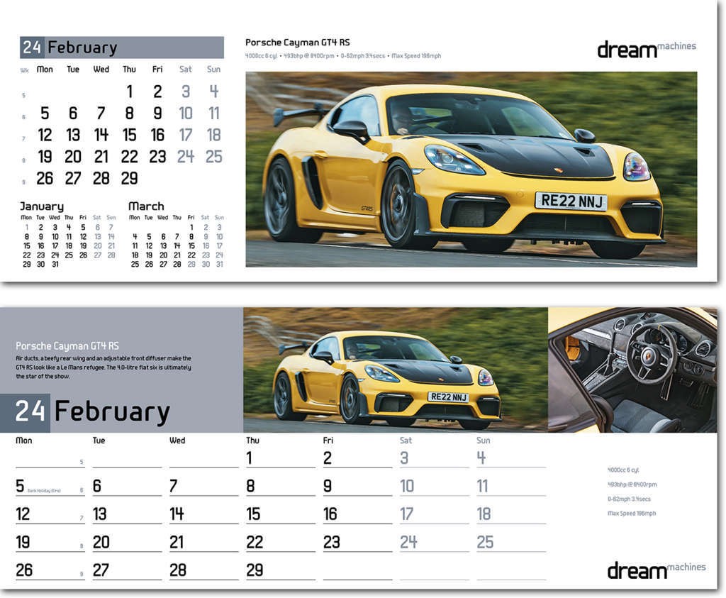 Dream Machines Desk Calendar
