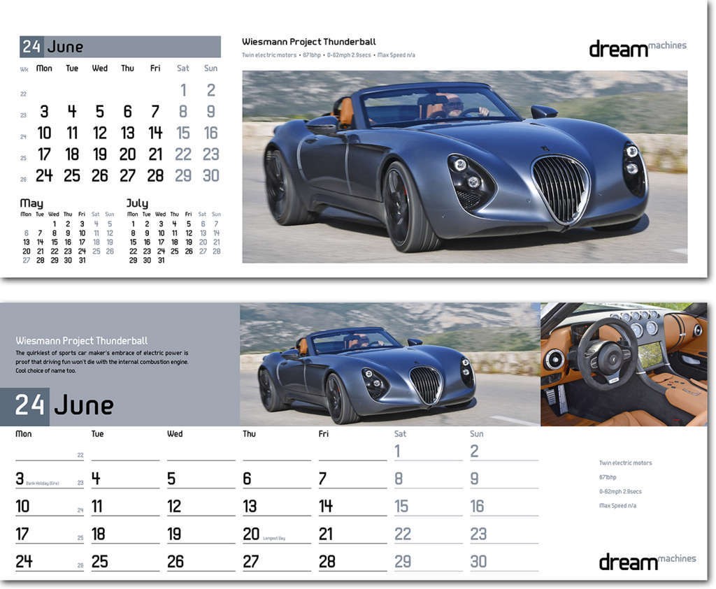 Dream Machines Desk Calendar