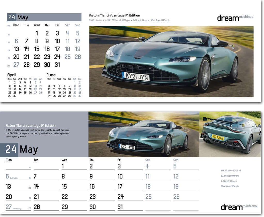 Dream Machines Desk Calendar