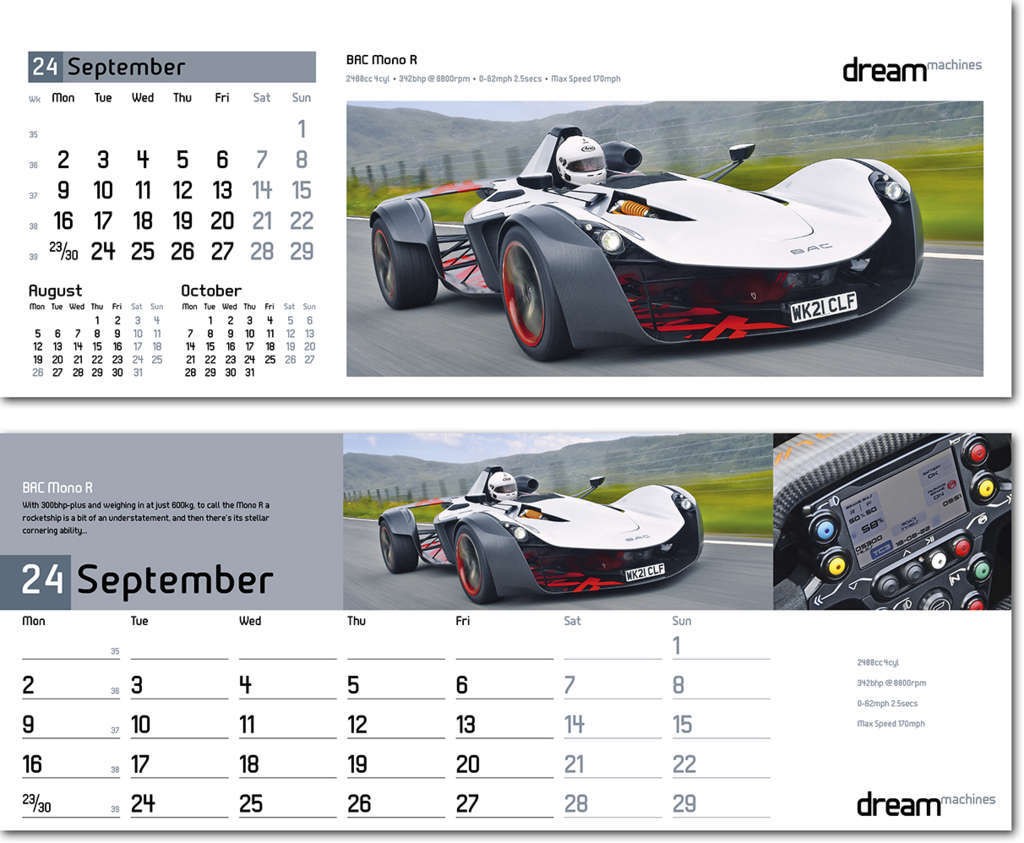 Dream Machines Desk Calendar